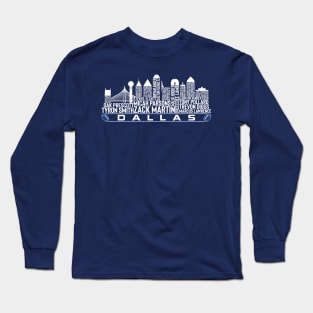 Dallas Football Team 23 Player Roster, Dallas City Skyline Long Sleeve T-Shirt